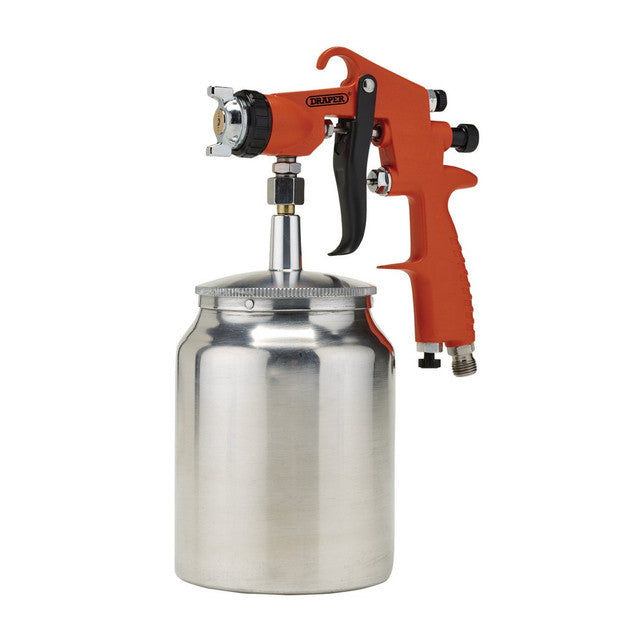 Draper Tools Suction Air Paint Spray Gun, 1L, 1.8mm