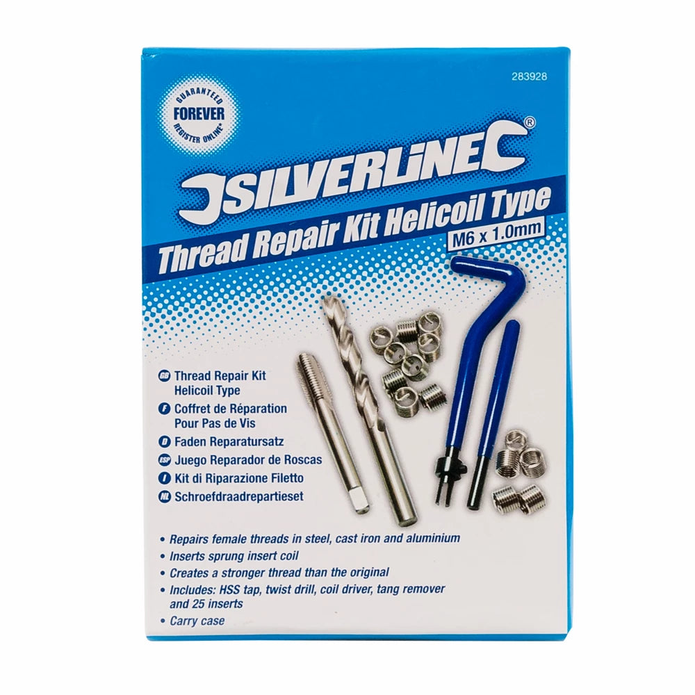 Silverline Thread Repair Kit Helicoil Type