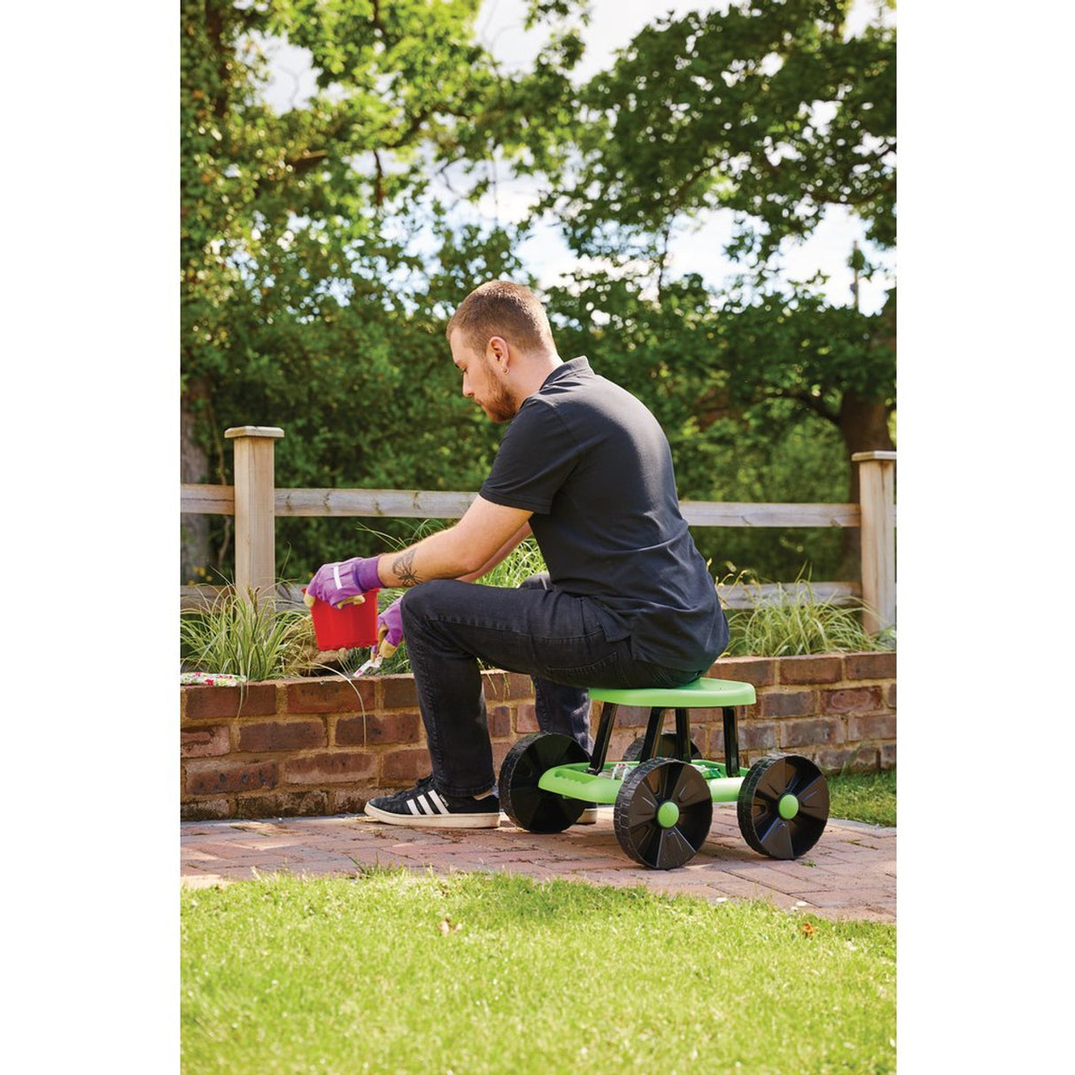 Draper Tools Roller Garden Cart And Seat