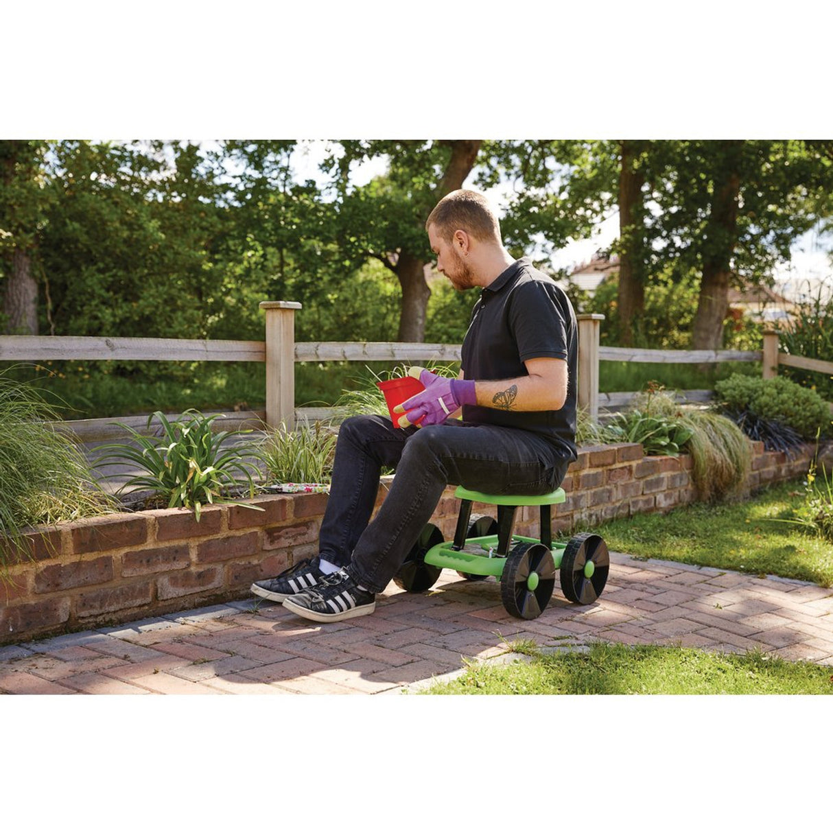 Draper Tools Roller Garden Cart And Seat