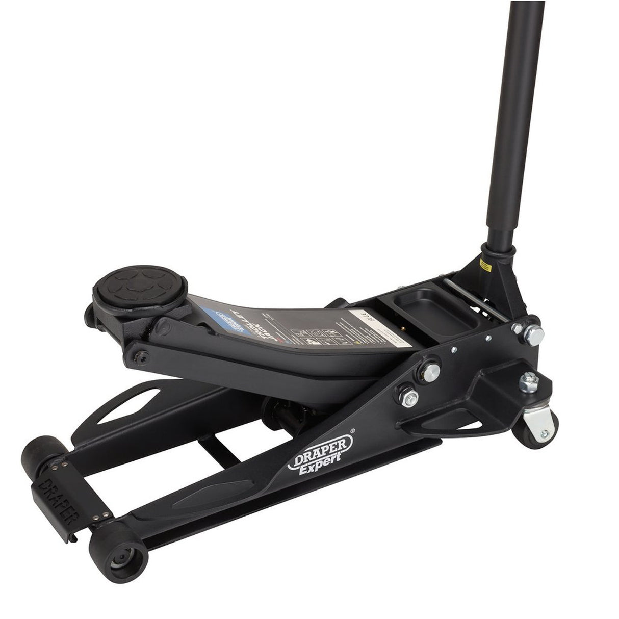 Draper Tools Expert Professional Low Profile Fast Lift Garage Trolley Jack, 3 Tonne, Black