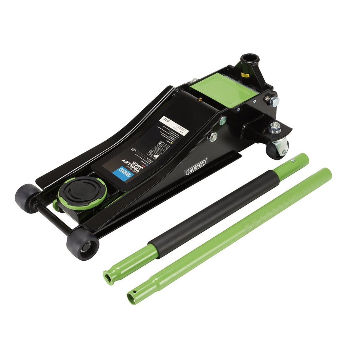 Draper Tools Trolley Jack, 2.25 Tonne, Green