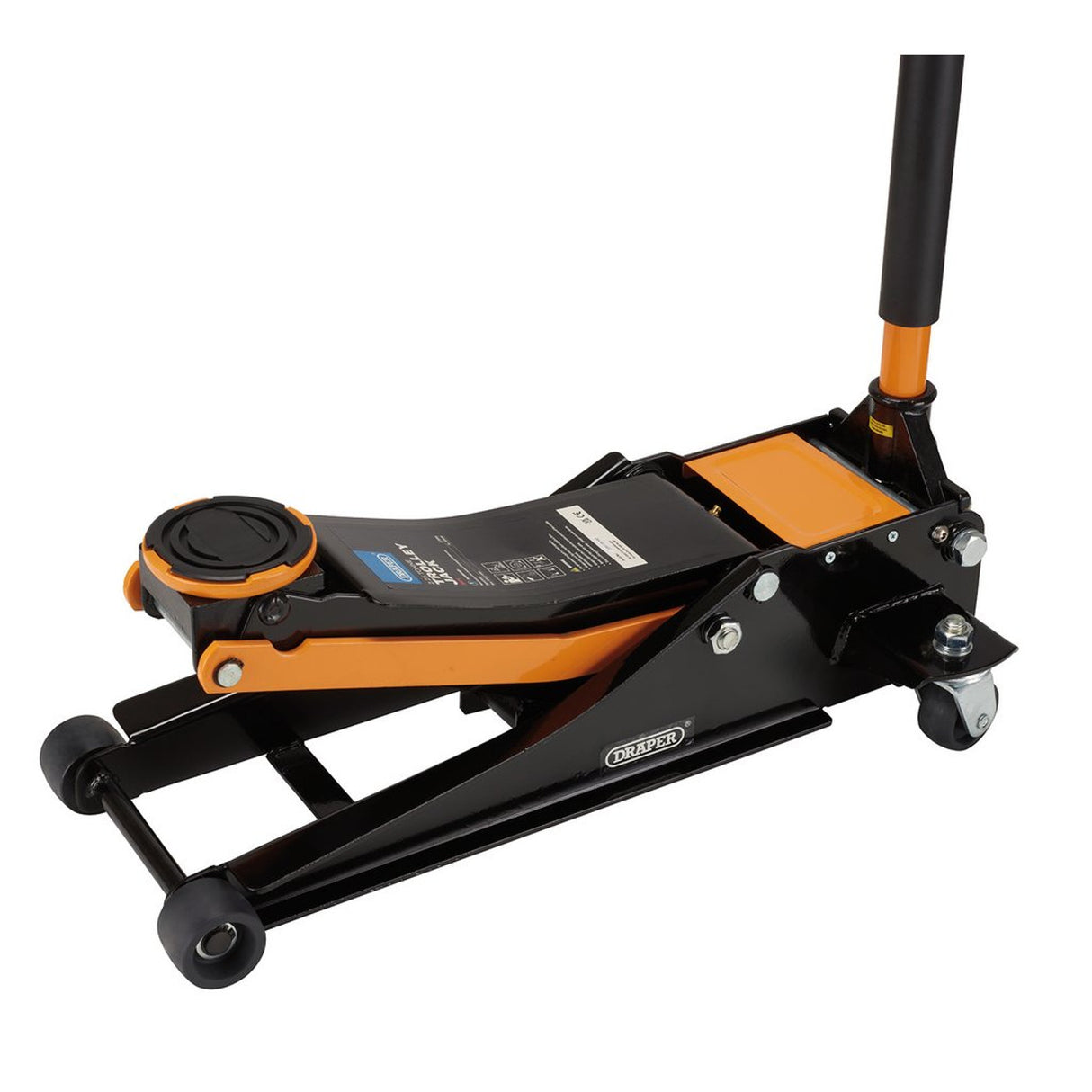 Draper Tools Trolley Jack, 2.25 Tonne, Orange