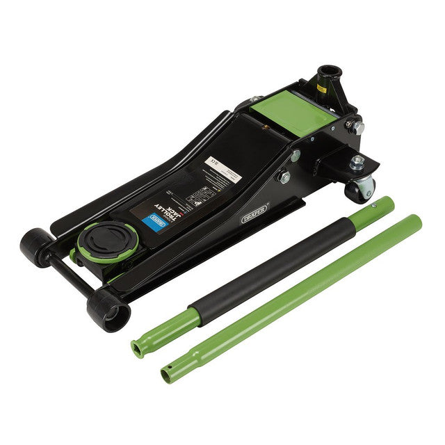 Draper Tools Trolley Jack, 3 Tonne, Green