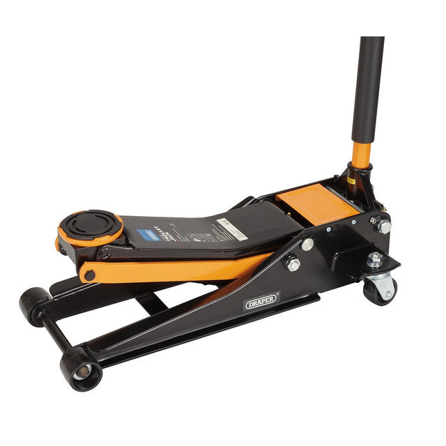 Draper Tools Trolley Jack, 3 Tonne, Orange