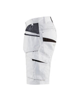 Blaklader Painters Shorts with Stretch 1099 #colour_white-dark-grey