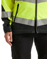 Blaklader Women's Hi-Vis Softshell Jacket 4791 #colour_hi-vis-yellow-black