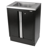 Draper Tools Bunker Modular Floor Cabinet With Sink, 2 Door, 680mm