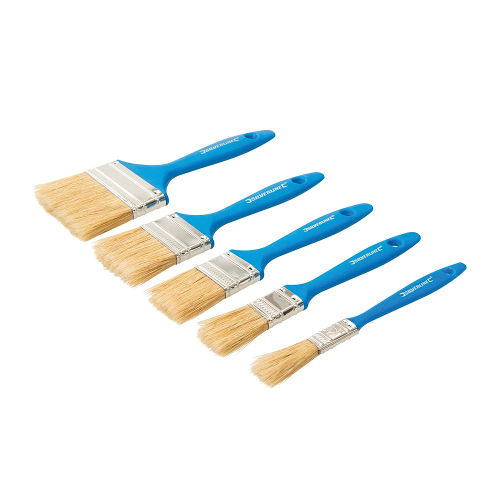 Silverline Disposable Paint Brush Set 5Pce