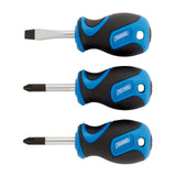 Draper Tools Stubby Soft Grip Screwdriver Set (3 Piece)