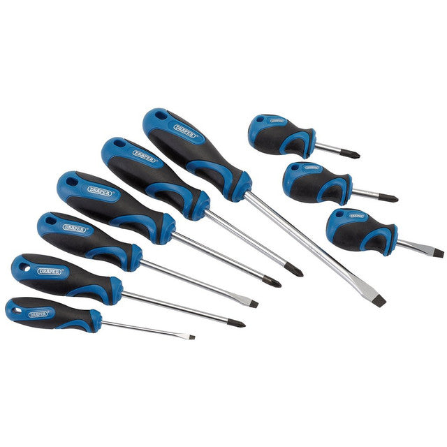 Draper Tools Soft Grip Screwdriver Set (9 Piece)