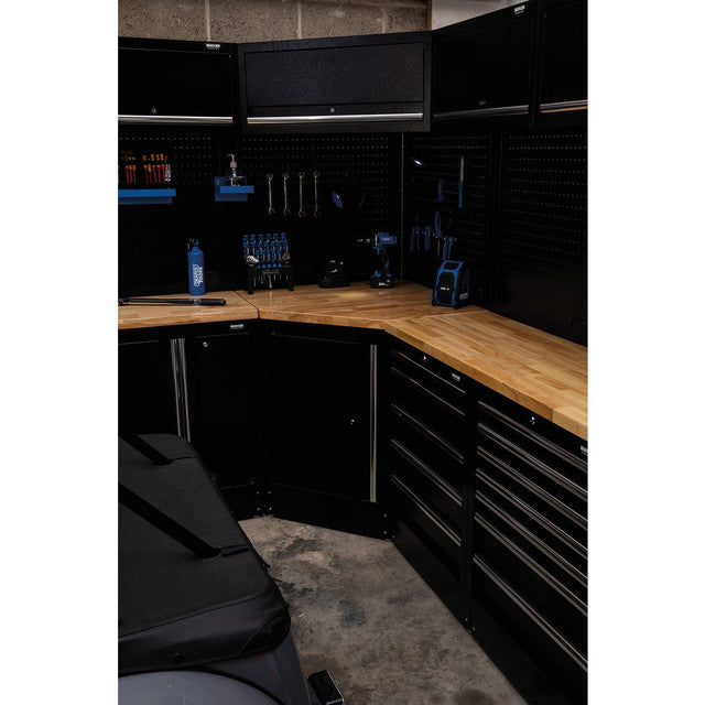 Draper Tools Bunker Modular Hardwood Worktop For Corner Cabinet, 865mm