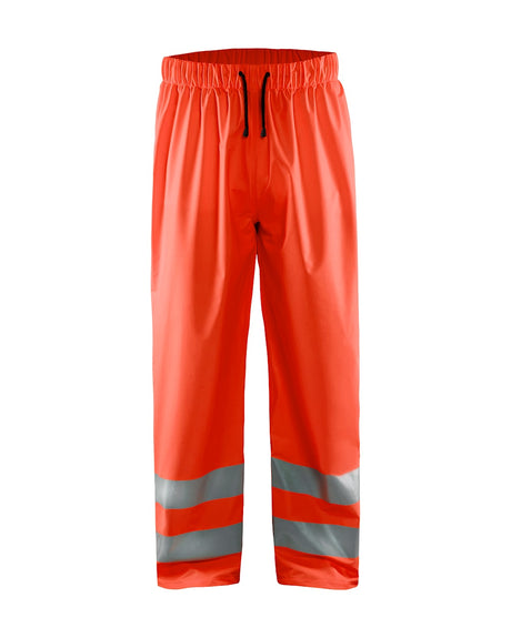 Blaklader Rain Trousers Hi-Vis Level 1 1384 #colour_red-hi-vis