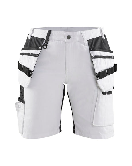 Blaklader Painter Shorts with Stretch Women X1900 7171 #colour_white-black