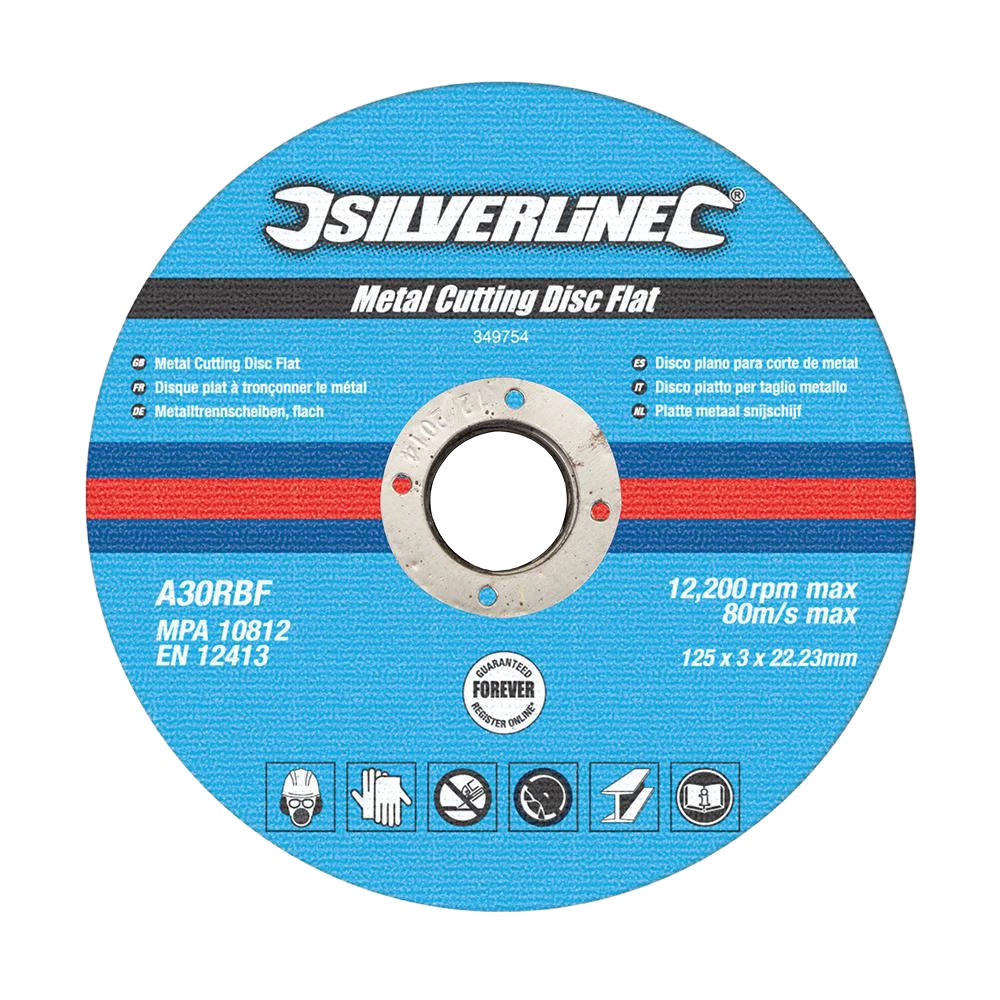 Silverline Metal Cutting Discs Flat 10Pk