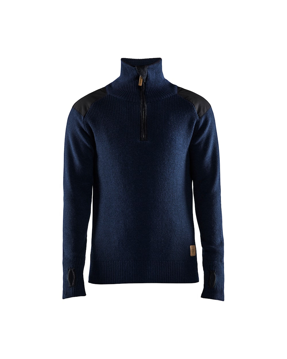 Blaklader Wool Sweater 4630 #colour_dark-navy-dark-grey