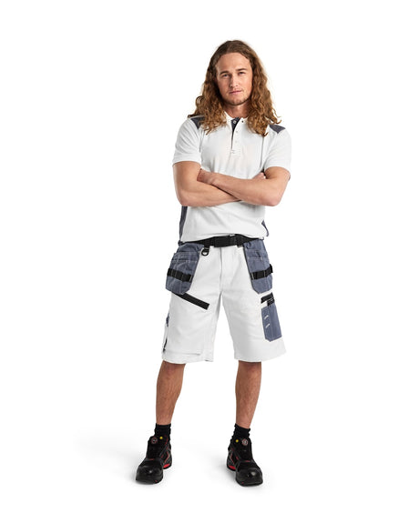 Blaklader X1500 Painters Shorts 1512 #colour_white-grey