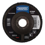 Draper Tools Polycarbide Strip Disc, 115mm, 22.23mm, 180 Grit, Black