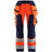 Blaklader Women's Hi-Vis Trousers 7156 #colour_orange-navy-blue