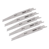 Draper Tools Bi-Metal Reciprocating Saw Blades For Metal Cutting, 150mm, 8-14tpi (Pack Of 5)