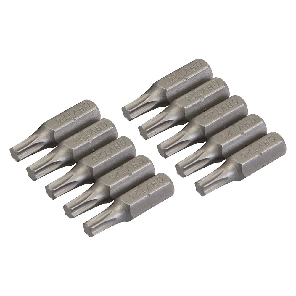 Silverline T25 Cr-V Screwdriver Bits 10Pk