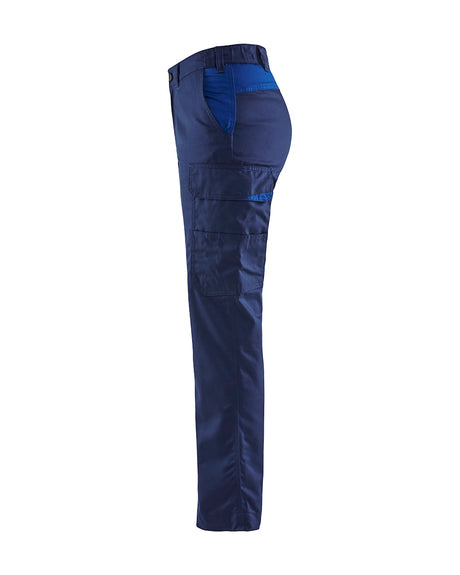 Blaklader Women's Industry Trousers 7104 #colour_navy-blue-cornflower-blue