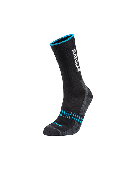 Blaklader Light Sock 2191 #colour_black-neon-blue