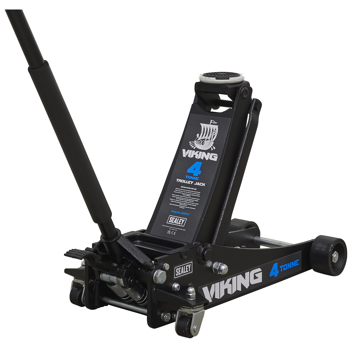 Sealey Viking Professional Trolley Jack 4 Tonne Low Profile with Rocket Lift