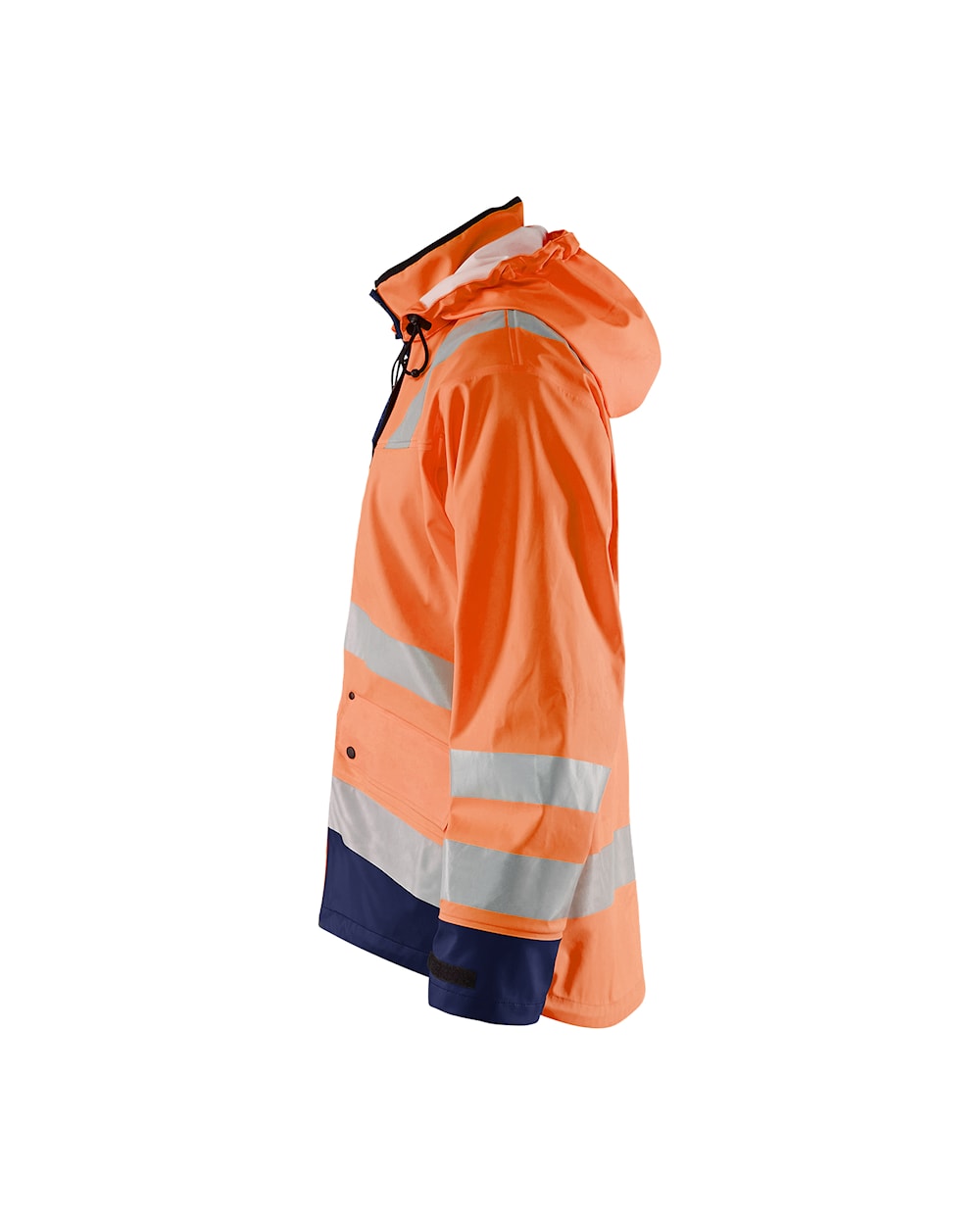 Blaklader Rain Jacket Hi-Vis Level 3 4327 #colour_orange-navy-blue