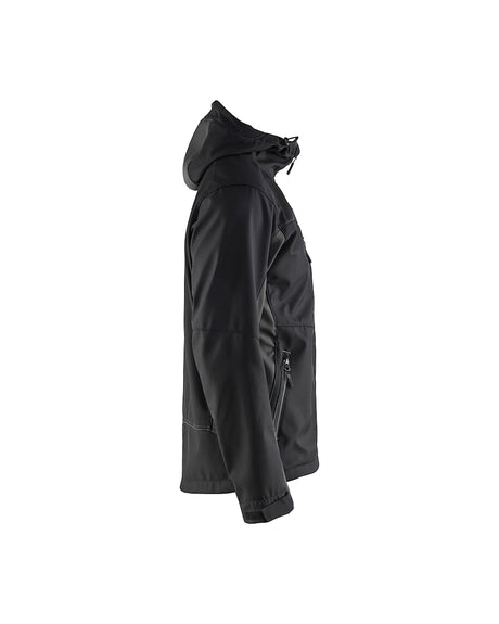 Blaklader Softshell Jacket with Hood 4753 #colour_black-dark-grey