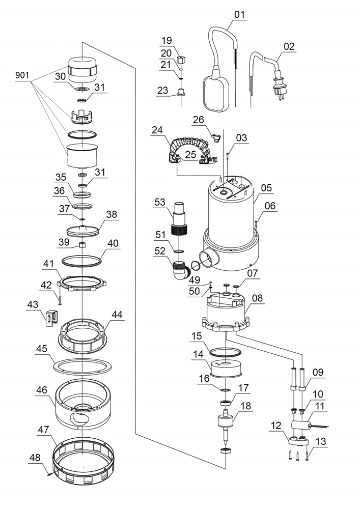 Einhell GC-DP 9035 N Dirty Water Pump, 15,700 L/H