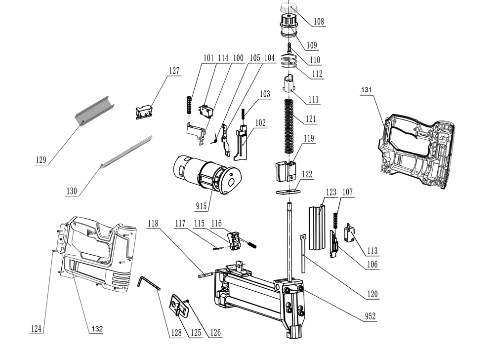 Einhell Power X-Change 18V Stapler Nailer - Body Only