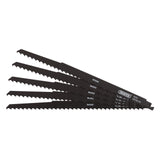 Draper Tools Reciprocating Saw Blades For Pruning & Coarse Wood & Plastic Cutting, 300mm, 3tpi (Pack Of 5)