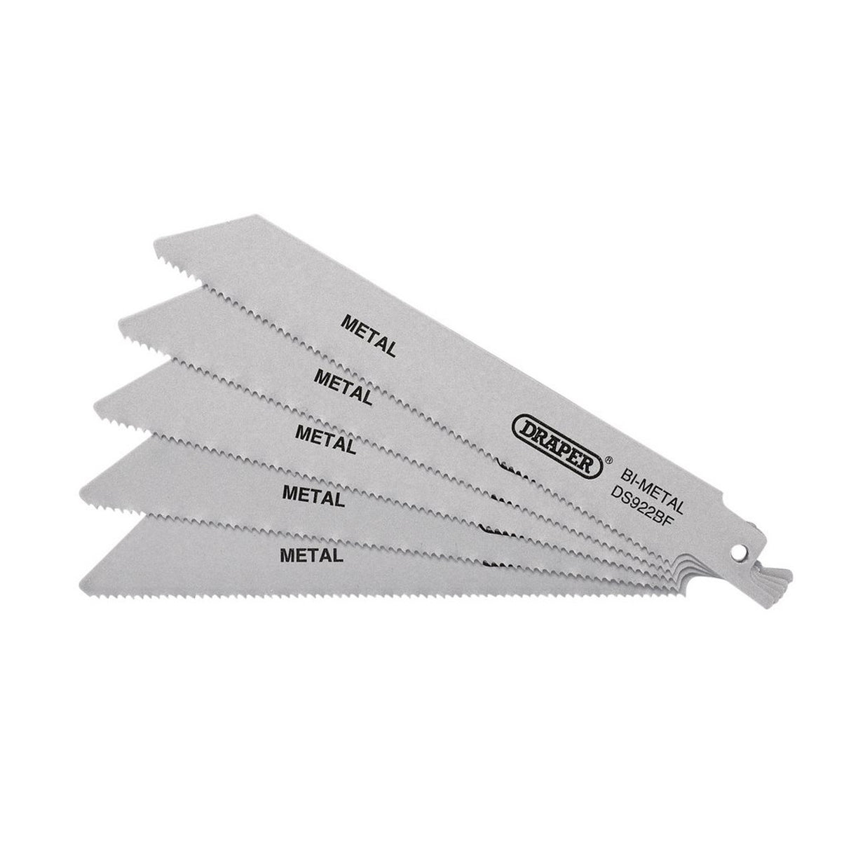 Draper Tools Bi-Metal Reciprocating Saw Blades For Metal, 150mm, 14tpi (Pack Of 5)