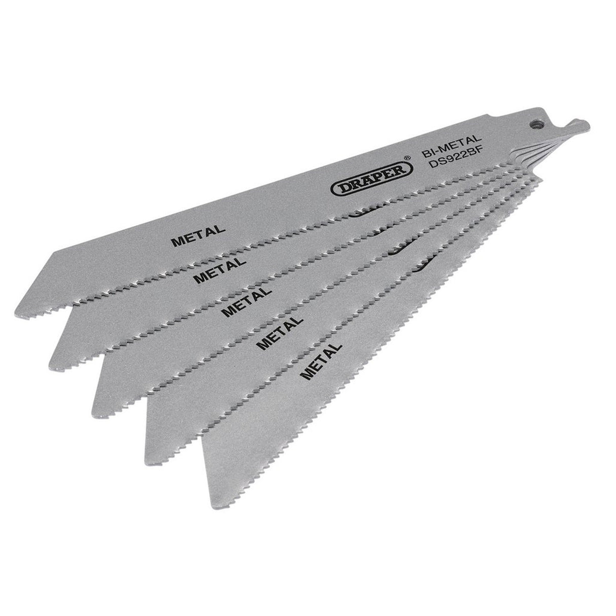 Draper Tools Bi-Metal Reciprocating Saw Blades For Metal, 150mm, 14tpi (Pack Of 5)