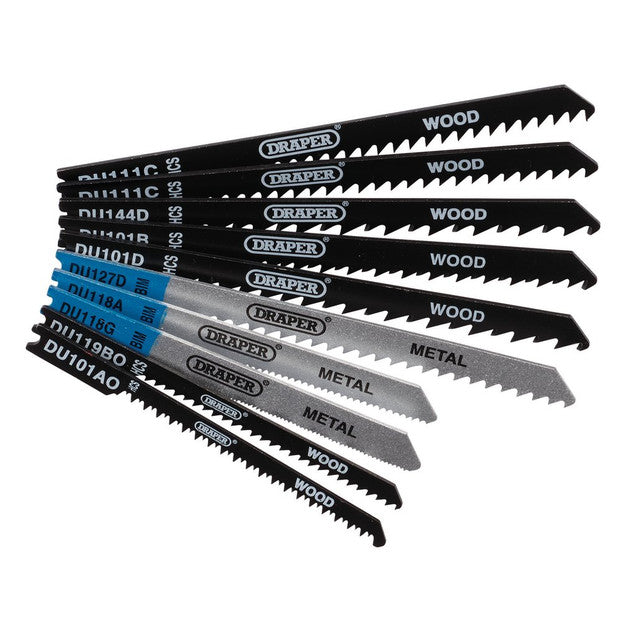 Draper Tools Assorted Bim And Hcs Jigsaw Blade Set For Wood And Metal (10 Piece)