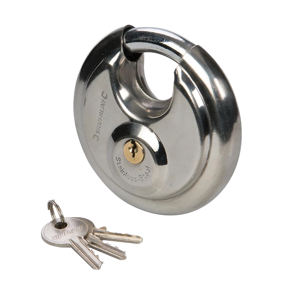 Silverline Stainless Steel Disc Padlock