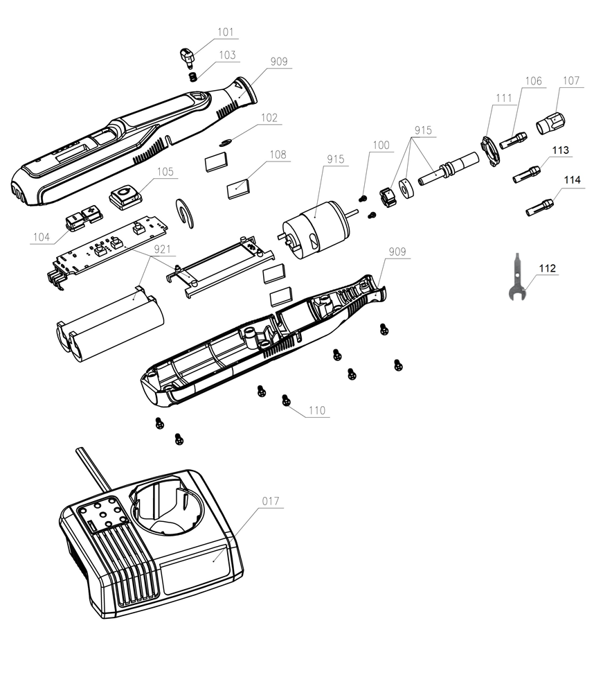 Einhell 7.2V Power X-Change Rotary Multi Tool with 57pcs Accessory Kit