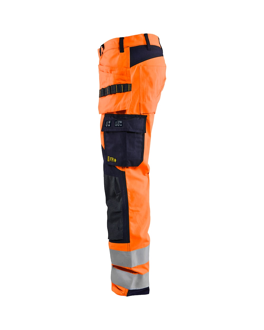 Blaklader Multinorm Inherent Trousers 1589 #colour_orange-navy-blue