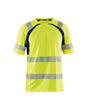 Blaklader Uv Hi-Vis T-Shirt 3397 #colour_hi-vis-yellow-navy-blue