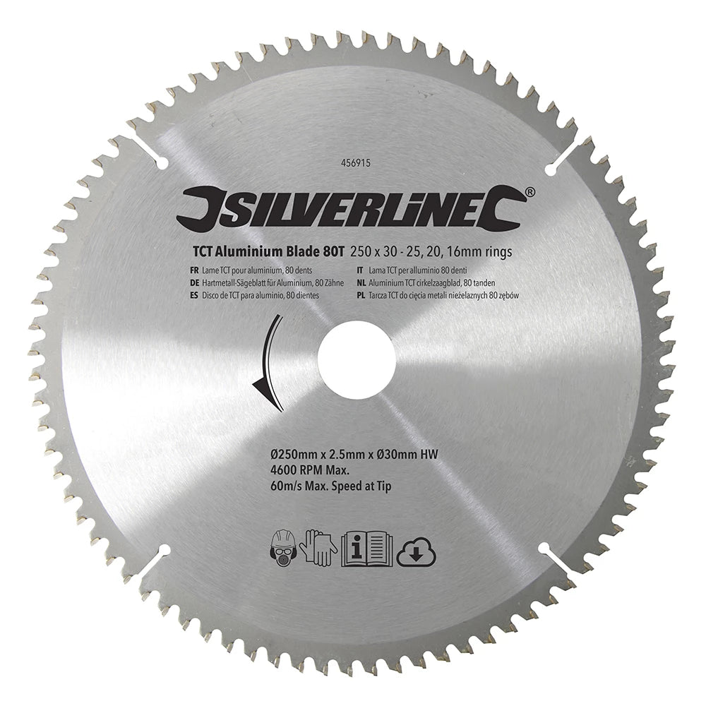 Silverline TCT Aluminium Blade 80T