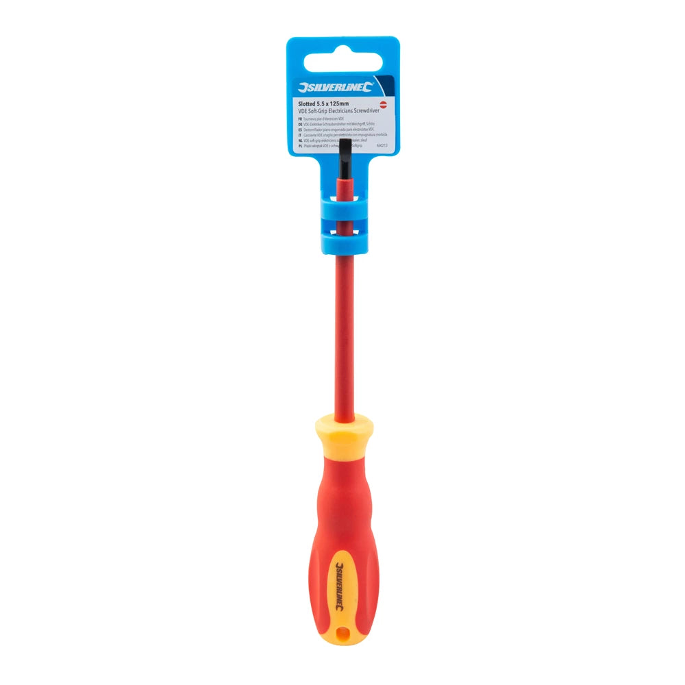 Silverline VDE Soft-Grip Electricians Screwdriver Slotted