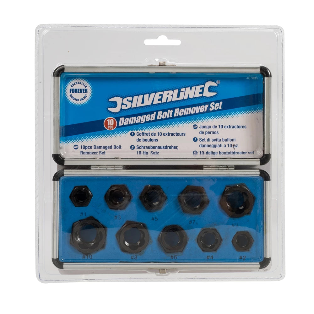 Silverline Damaged Bolt Remover Set 10Pce