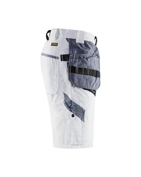 Blaklader X1500 Painters Shorts 1512 #colour_white-grey