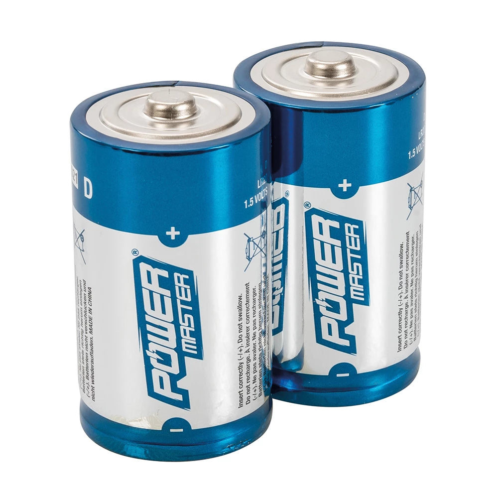 Powermaster D-Type Super Alkaline Battery LR20 2pk