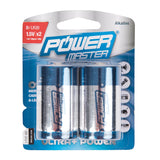 Powermaster D-Type Super Alkaline Battery LR20 2pk