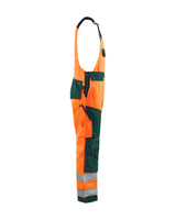 Blaklader Hi-Vis Bib Trousers 2660 - Orange/Green