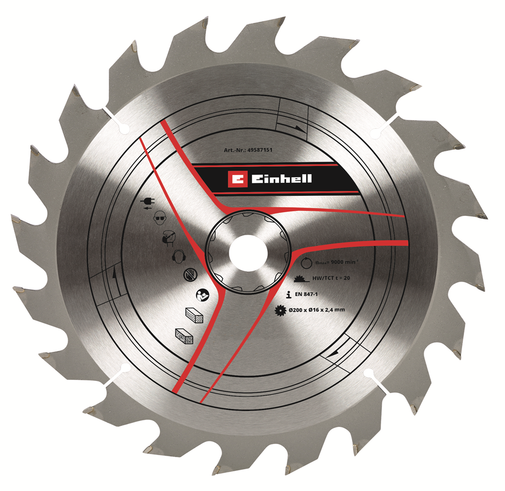 Einhell 200mm x 16 20T TCT Circular Saw Blade