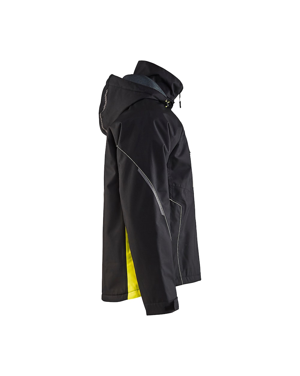 Blaklader Lightweight Lined Functional Jacket 4890 #colour_black-hi-vis-yellow