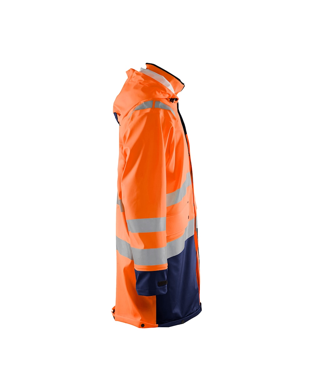 Blaklader Rain Coat Hi-Vis Level 3 4326 #colour_orange-navy-blue